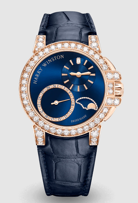 Review Harry Winston Ocean Date Moon Phase Automatic 36mm OCEAMP36RR002 watch Replica